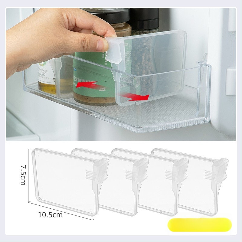 Delič chladničky – bočné dvere, zvislý delič, nastaviteľný plastový panel, modulárna konfigurácia