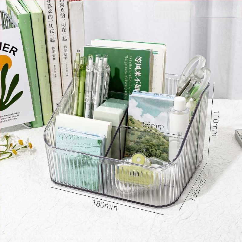 Priehľadný akrylový držiak na perá s veľkou kapacitou — organizér na písacie potreby na detskom stole, darček pre spolužiaka, Vianoce