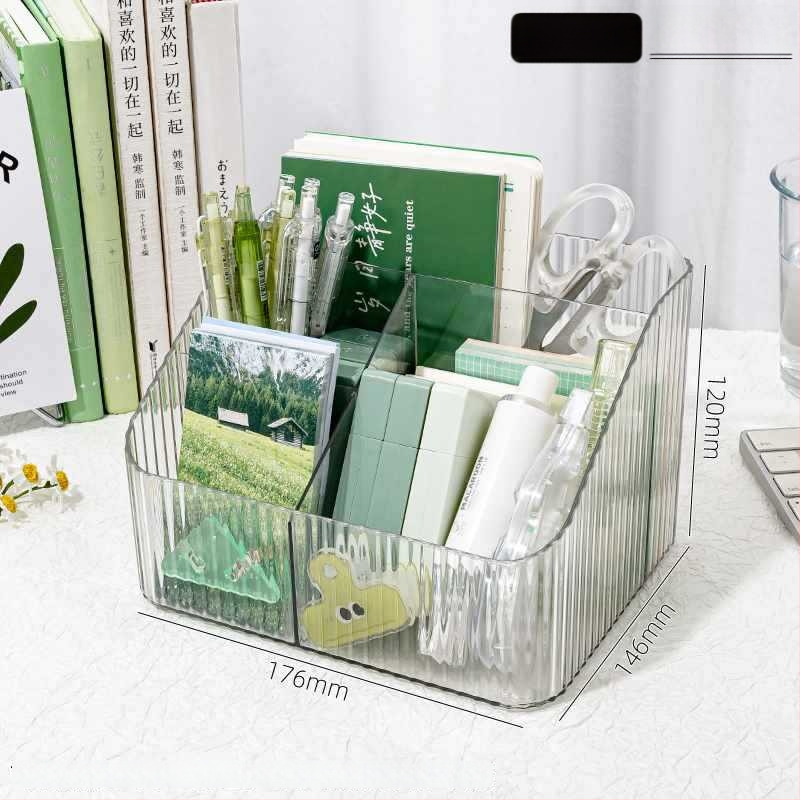 Priehľadný akrylový držiak na perá s veľkou kapacitou — organizér na písacie potreby na detskom stole, darček pre spolužiaka, Vianoce