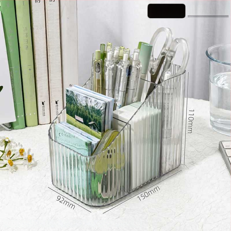 Priehľadný akrylový držiak na perá s veľkou kapacitou — organizér na písacie potreby na detskom stole, darček pre spolužiaka, Vianoce