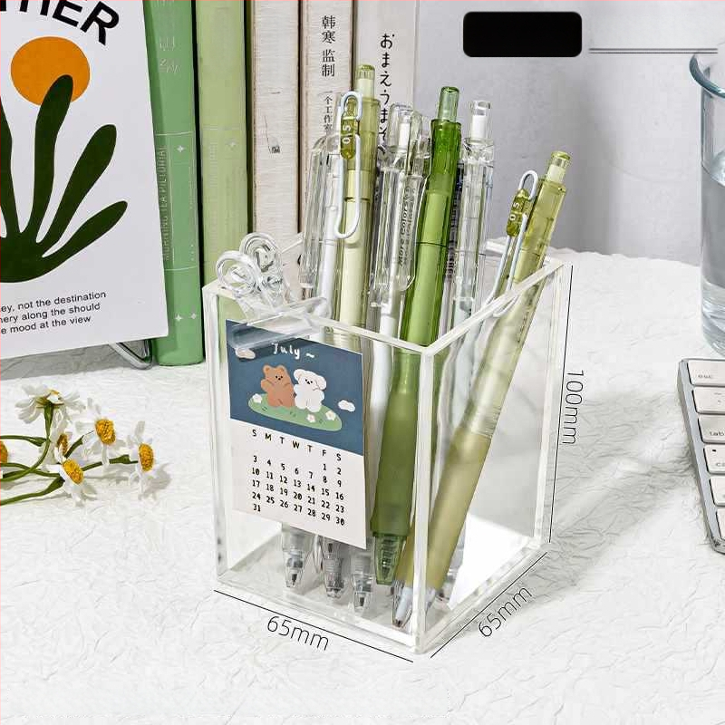 Priehľadný akrylový držiak na perá s veľkou kapacitou — organizér na písacie potreby na detskom stole, darček pre spolužiaka, Vianoce