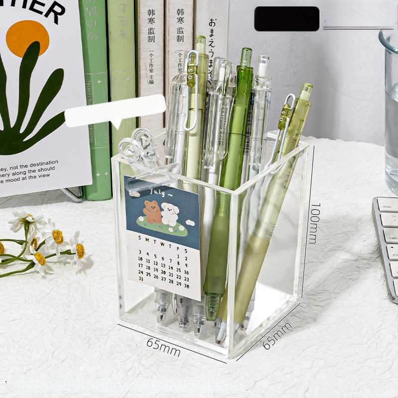 Priehľadný akrylový držiak na perá s veľkou kapacitou — organizér na písacie potreby na detskom stole, darček pre spolužiaka, Vianoce