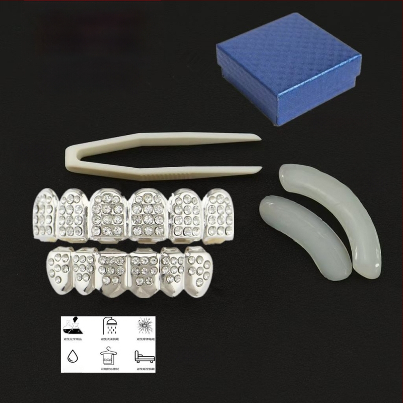 Zubné šperky na kostým - zliatina, elektroplating, kreslený štýl, čerstvý a sladký dizajn, jar 2025