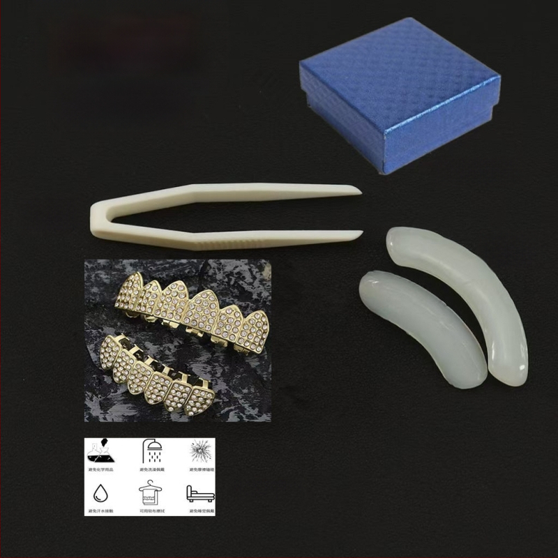 Zubné šperky na kostým - zliatina, elektroplating, kreslený štýl, čerstvý a sladký dizajn, jar 2025