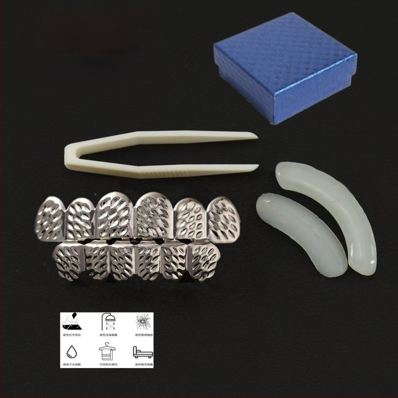 Zubné šperky na kostým - zliatina, elektroplating, kreslený štýl, čerstvý a sladký dizajn, jar 2025