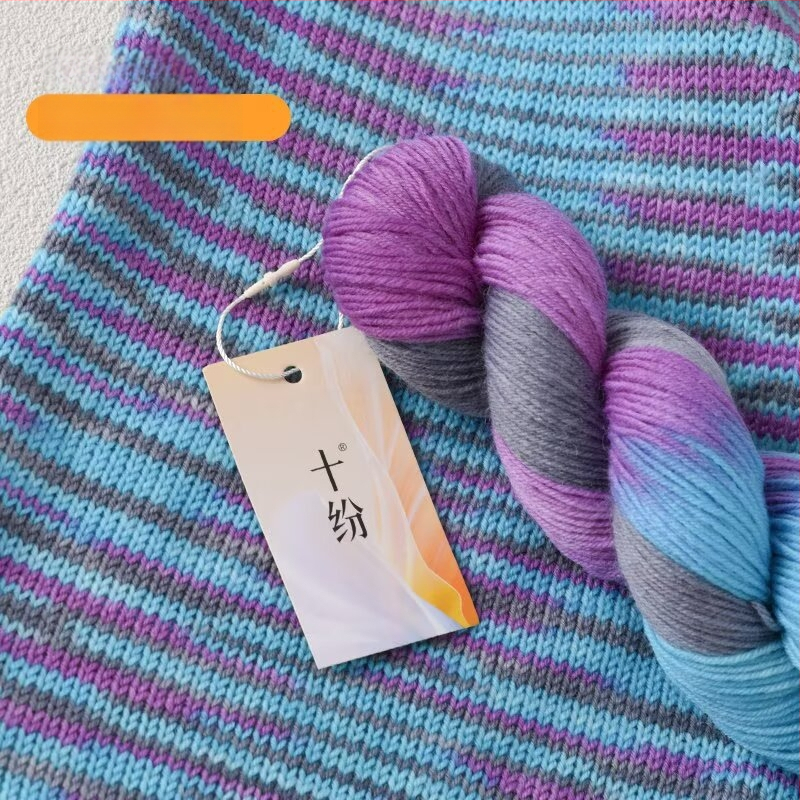 Ručne farbená vlna priadza (zmiešaná priadza; priadza na motúky; ring-spun; na ručné pletenie; Produktové číslo: 80 ručne farbená vlna priadza)