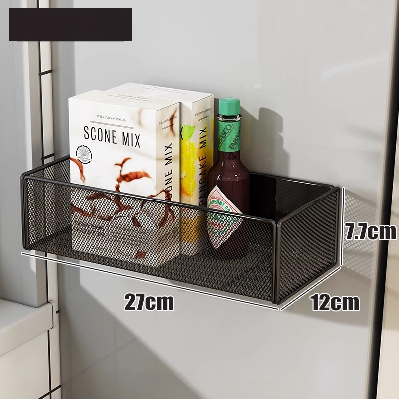 Köögikülje magnetiline riiul koos riputatava korviga, 1 kiht, reisidel hoiustamiseks, paigaldus vajalik