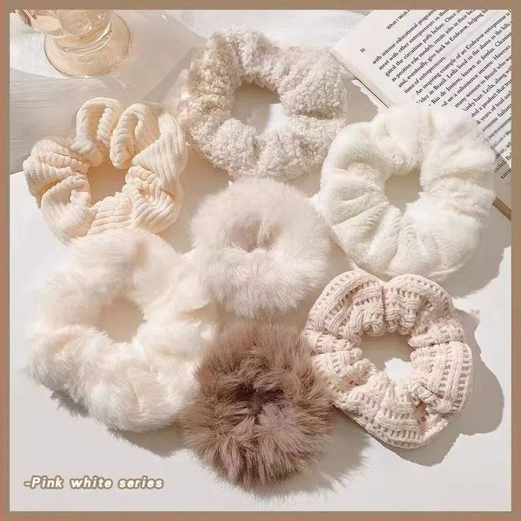 Plyšová gumička do vlasov pre deti – štýl Kórea/Japonsko, doplnok do vlasov, jar 2021
