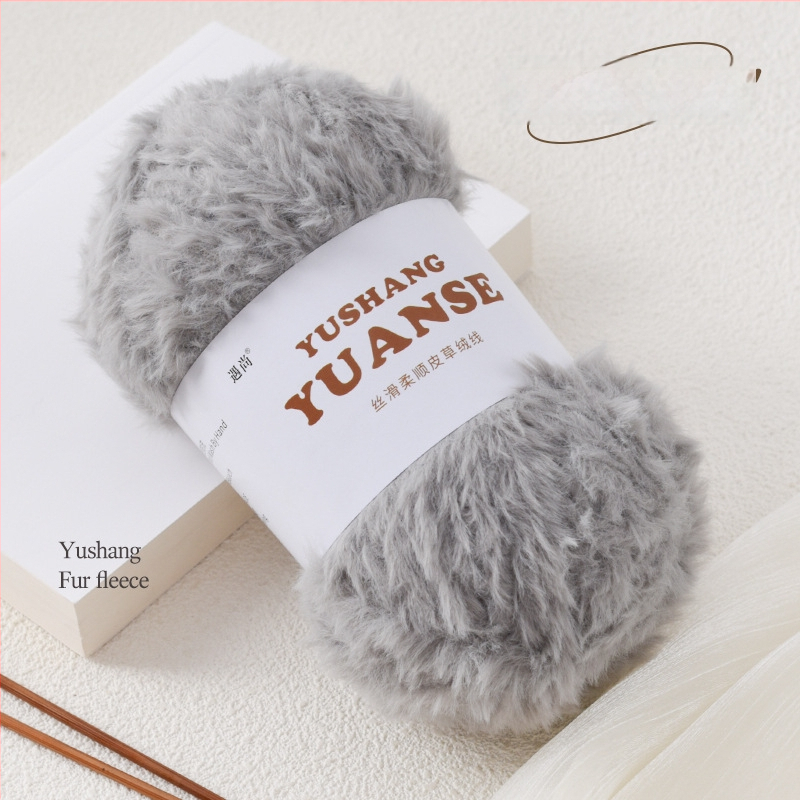 Faux fur velvet priadza na pletenie, Siro spinning, tvar priadze: zhluk, 100 g