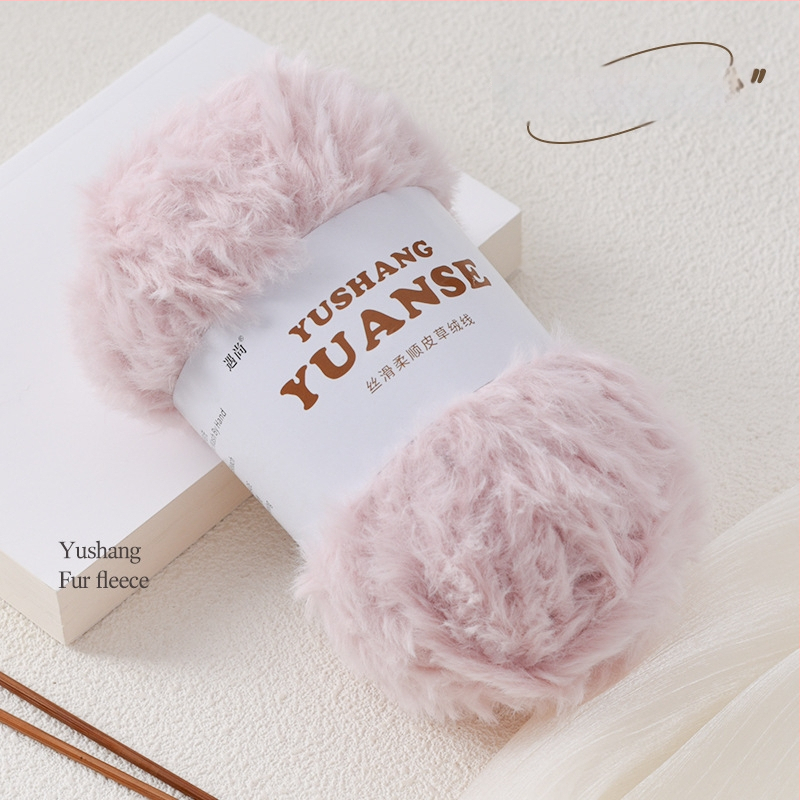 Faux fur velvet priadza na pletenie, Siro spinning, tvar priadze: zhluk, 100 g