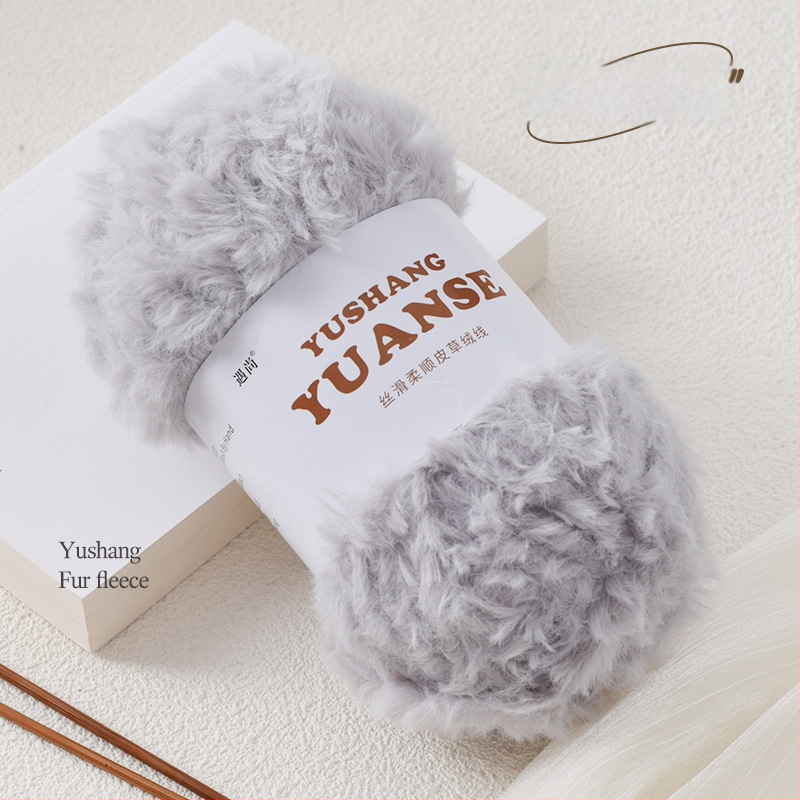 Faux fur velvet priadza na pletenie, Siro spinning, tvar priadze: zhluk, 100 g
