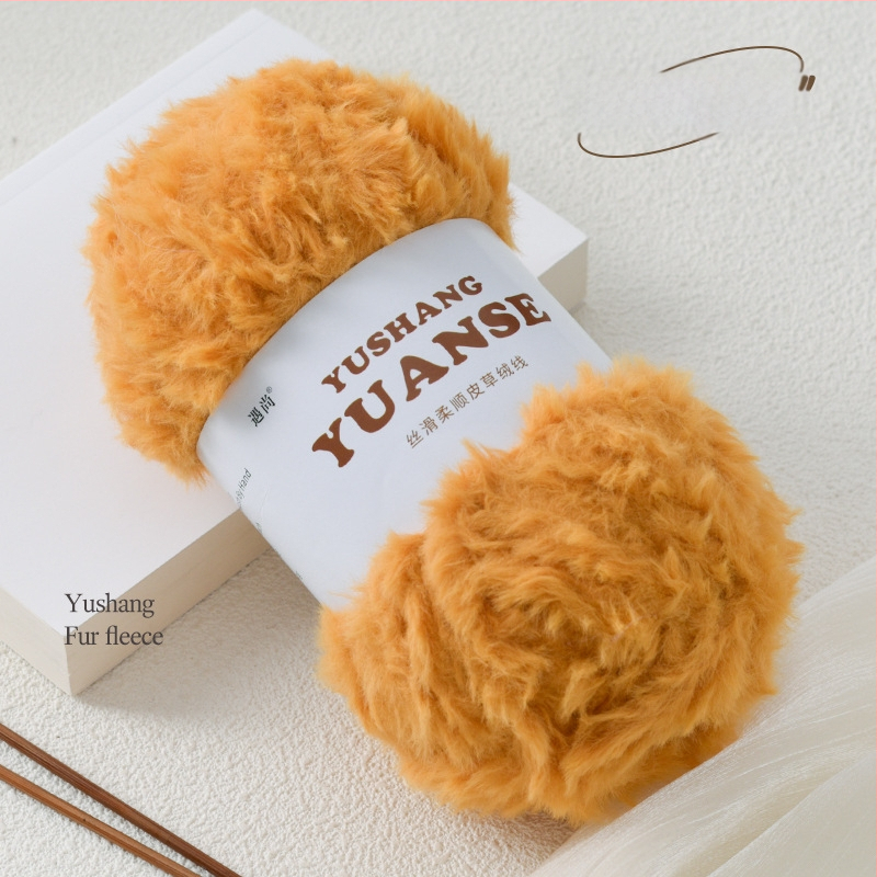 Faux fur velvet priadza na pletenie, Siro spinning, tvar priadze: zhluk, 100 g