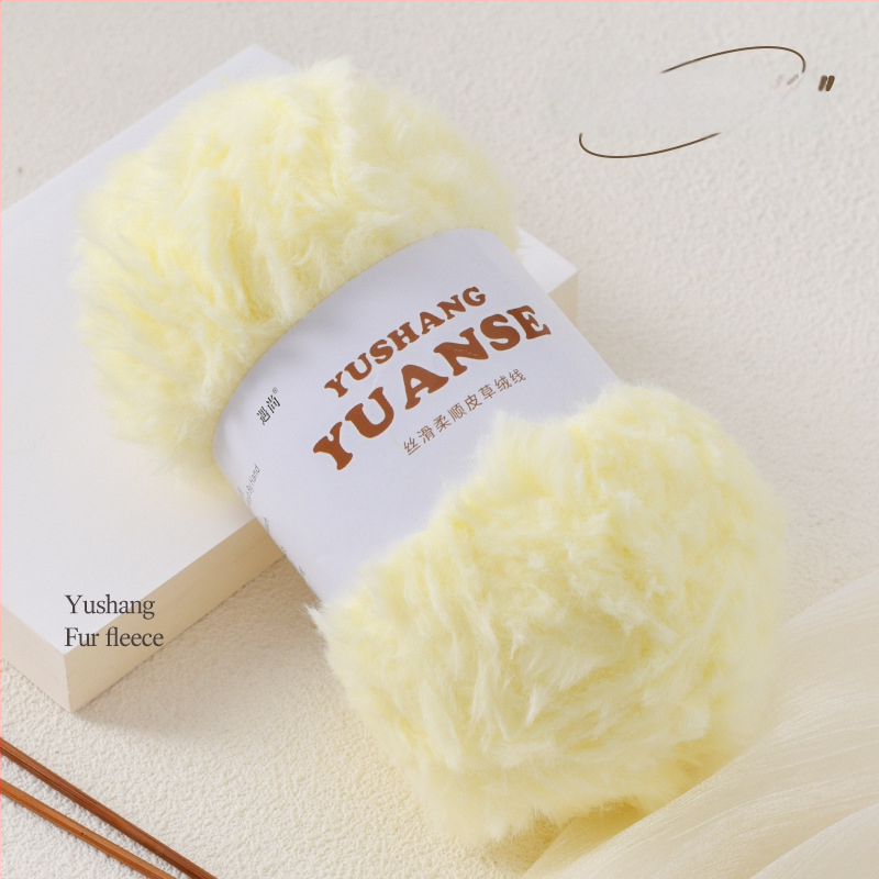 Faux fur velvet priadza na pletenie, Siro spinning, tvar priadze: zhluk, 100 g