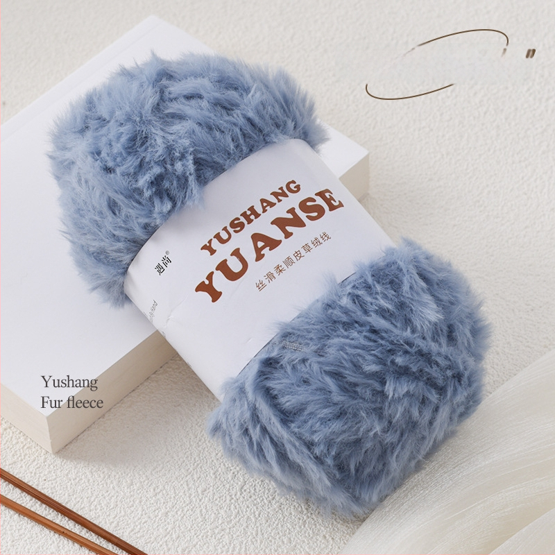 Faux fur velvet priadza na pletenie, Siro spinning, tvar priadze: zhluk, 100 g