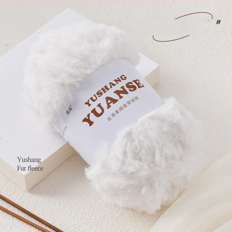 Faux fur velvet priadza na pletenie, Siro spinning, tvar priadze: zhluk, 100 g