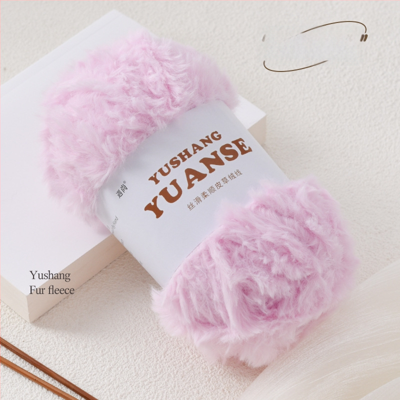 Faux fur velvet priadza na pletenie, Siro spinning, tvar priadze: zhluk, 100 g