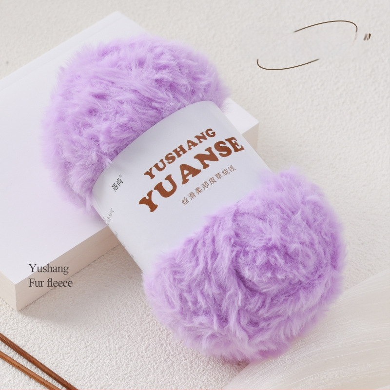 Faux fur velvet priadza na pletenie, Siro spinning, tvar priadze: zhluk, 100 g