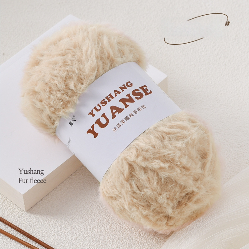 Faux fur velvet priadza na pletenie, Siro spinning, tvar priadze: zhluk, 100 g