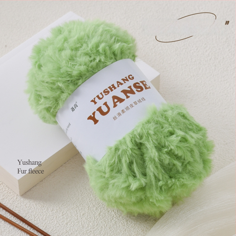 Faux fur velvet priadza na pletenie, Siro spinning, tvar priadze: zhluk, 100 g