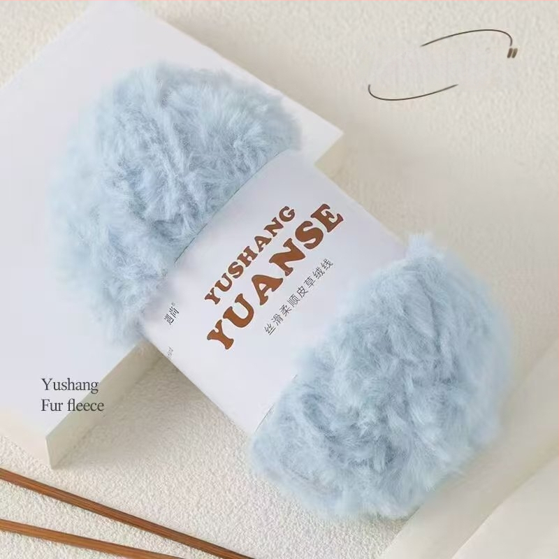 Faux fur velvet priadza na pletenie, Siro spinning, tvar priadze: zhluk, 100 g