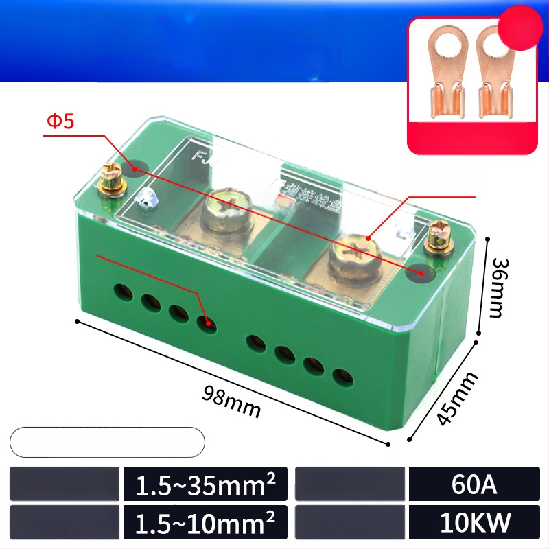 Jednofázová rozvodná skrinka so 2 vstupmi a 8 výstupmi, IP41, skrutkové uchytenie, kryt z PC proti požiaru