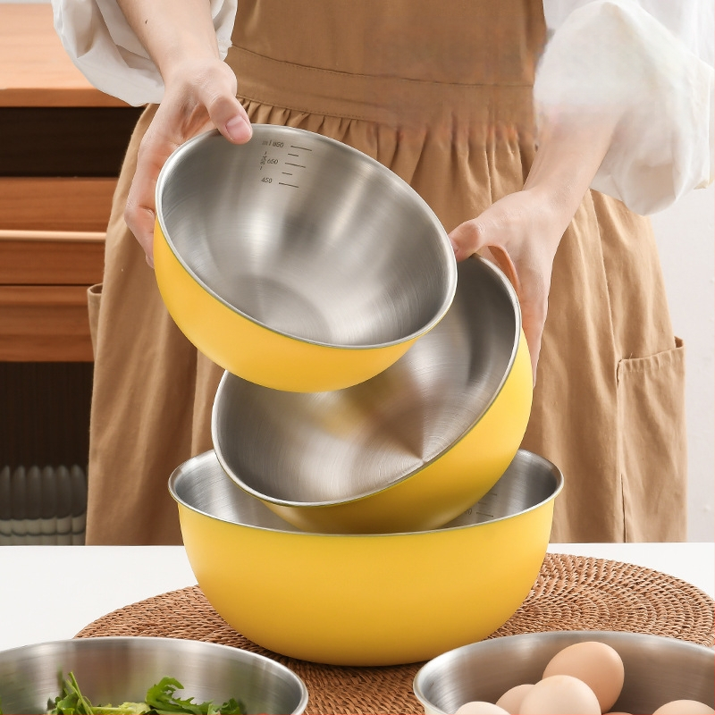 Kórejský štýl nerezová misa na šalát – Olliyi; Materiál: nerezová oceľ; Pre kuchyňu a komerčné použitie; Tvorivý dizajn; Pôvod Guangdong