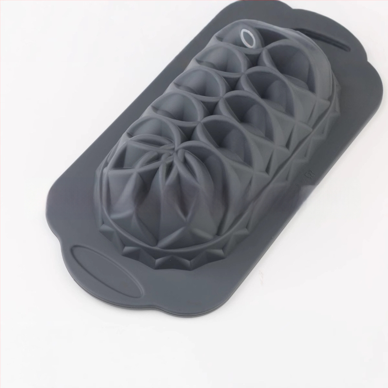 Silicone mold s tvarom lotosu na chleba a koláče, štvorcový rebrovaný dizajn, potravinárska kvalita, odolná vysokým teplotám