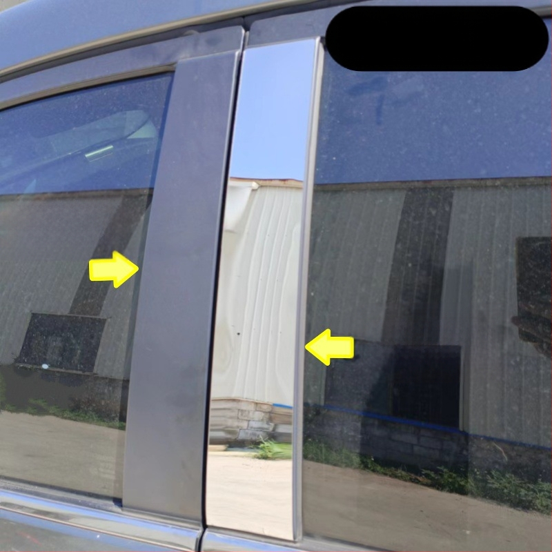 Dekoratívne nálepky na stredný pilier okien pre modely Toyota: Vios, Reiz, Yaris, Highlander, Crown, Land Cruiser; 2006–2023; PC materiál; automatická prevodovka.