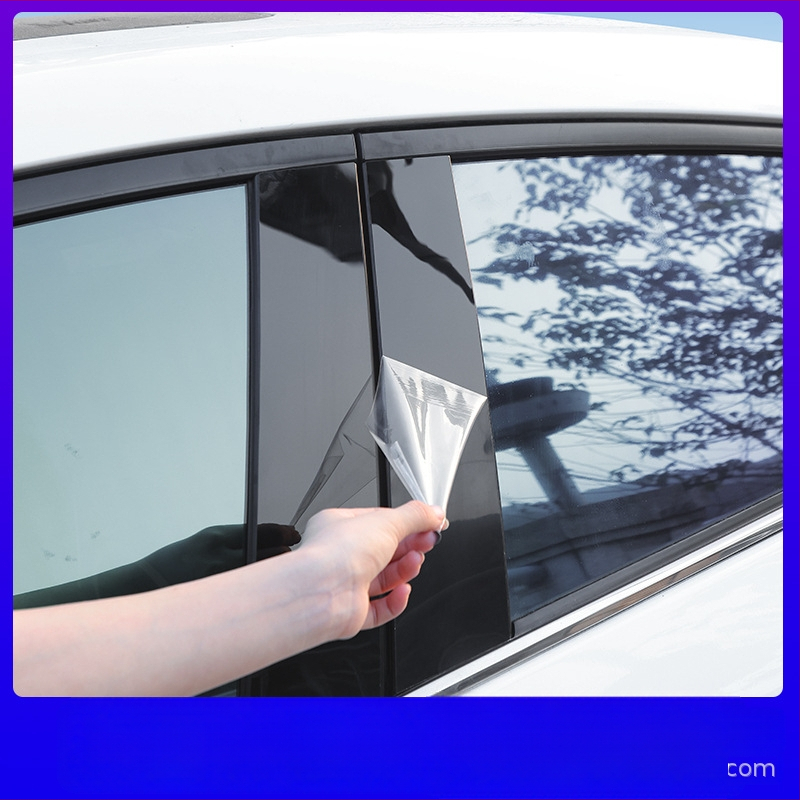 Dekoratívne nálepky na stredný pilier okien pre modely Toyota: Vios, Reiz, Yaris, Highlander, Crown, Land Cruiser; 2006–2023; PC materiál; automatická prevodovka.