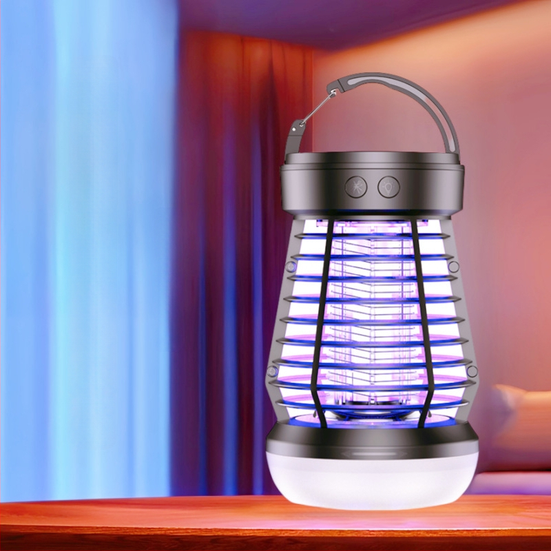 Lampa na zabíjanie komárov pre vonkajšie použitie, model J10, elektrický šok, nabíjateľná Li-ion batéria 1500 mAh, LED pasca, pokrytie 21–30 m², ABS materiál