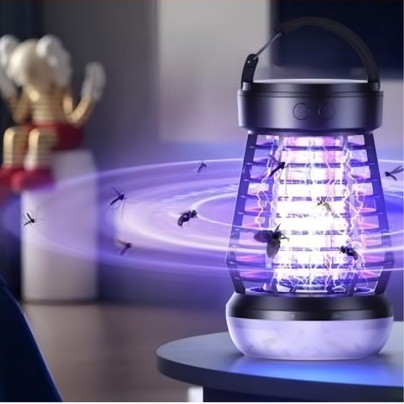 Lampa na zabíjanie komárov pre vonkajšie použitie, model J10, elektrický šok, nabíjateľná Li-ion batéria 1500 mAh, LED pasca, pokrytie 21–30 m², ABS materiál