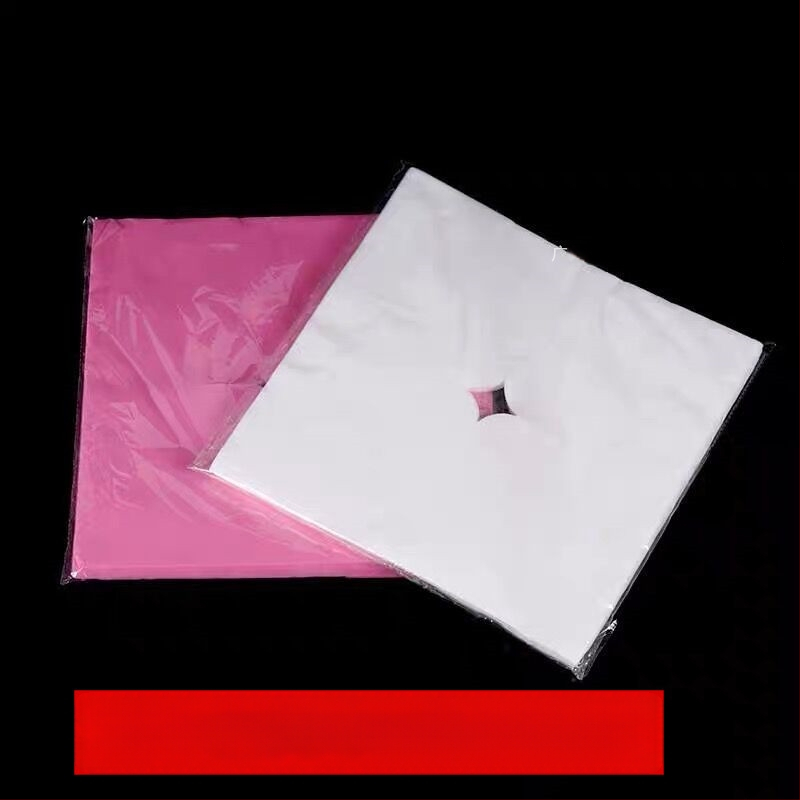 Jednorazová tvárová podložka z netkanej textílie, jednofarebná, s potlačeným logom, možnosť prispôsobenia