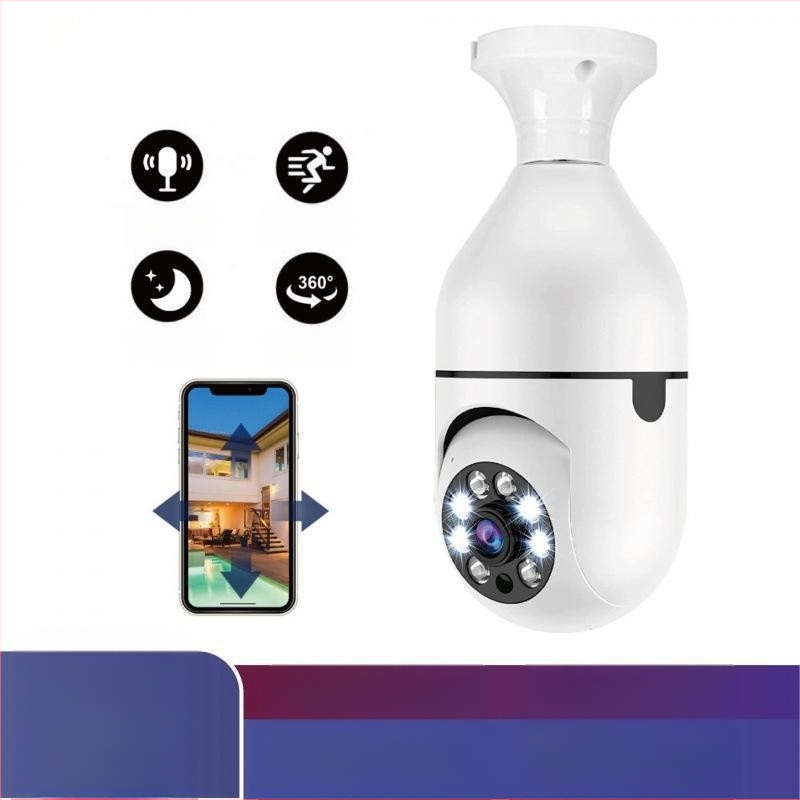 Šviestuvo lemputės kamera 360° WiFi, vidaus naudojimui, 1080p, 3.6mm plačiaekrė objektyvas, 1 kamera, įspėjimo aptikimas, mobiliosios programėlės palaikymas