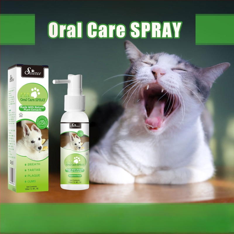 Domáce zvieratá osvieženie úst — antibakteriálne a protizápalové zloženie, čerstvý dych, starostlivosť o ďasná a parodontálnu oblasť, odstraňovanie škvŕn zo zubov