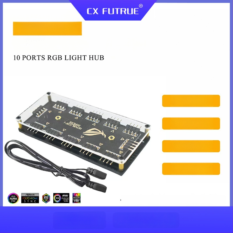 RGB osvetľovací hub 12V 4-pin, rozšírenie 1 na 10