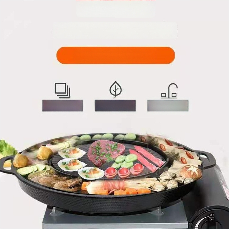 Hliníková štvorcová skladacia gril panvica s nepriľnavým povrchom na vonkajšie použitie