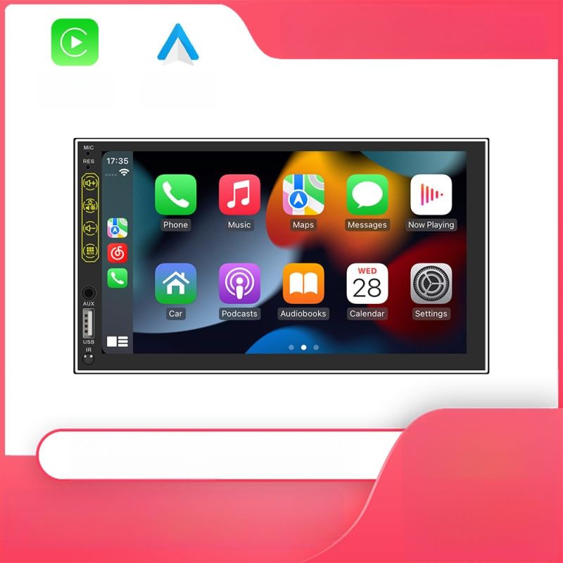 7-palcový Android navigačný systém do auta all-in-one s Bluetooth hudbou, GPS navigáciou a cúvacou kamerou; napájanie 12–24V DC, 60W, TFT displej, univerzálna kompatibilita