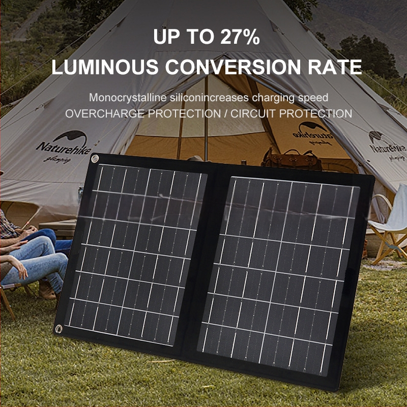 Saules enerģijas ārējā uzlādes soma ceļojumiem, salokāma (20W, 5V)