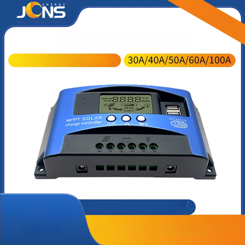 MPPT PV nabíjací riadič pre 12V/24V s automatickým rozpoznávaním napätia, 30–100A