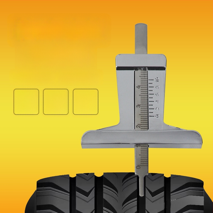 Meradlo hĺbky dezénu pneumatiky s vernierom, nerezová oceľ, rozsah 50 mm, presnosť 1 mm