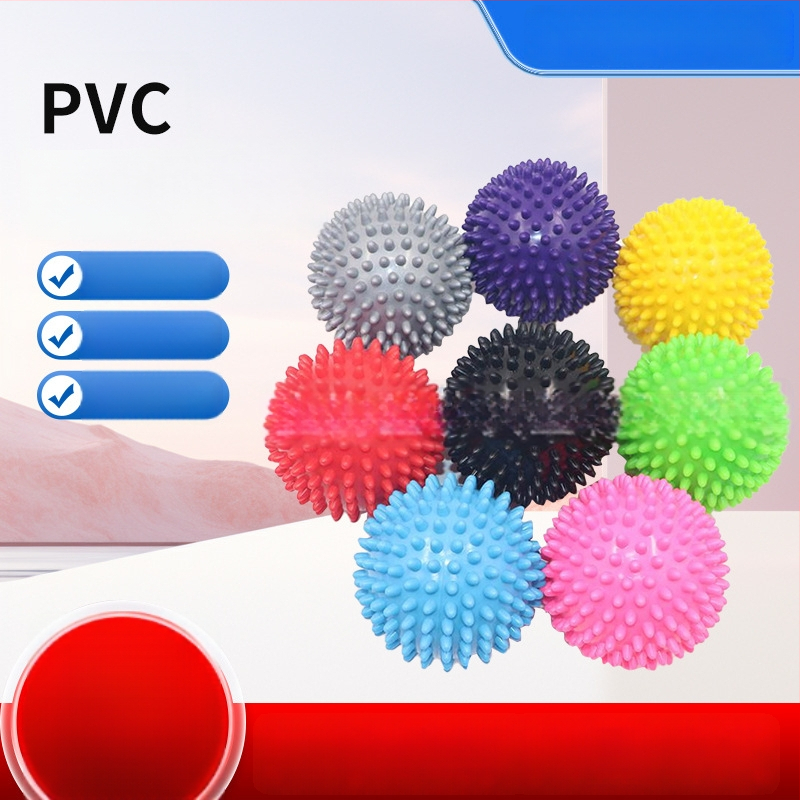 PVC tŕňová masážna lopta pre akupunktúru a fascíu — joga lopta/fitness lopta; Nie nafúkaná; Materiál: PVC; Hmotnosť: prispôsobiteľná; Spracovanie a prispôsobenie: Áno