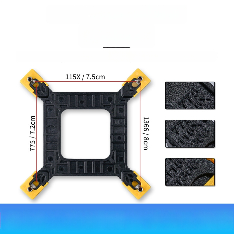Držiak chladiča CPU pre univerzálne dosky 1366/115x/775, OEM spracovanie, odvod tepla