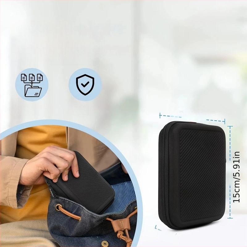 EVA skladovacia taška na slúchadlá, káble a mobilné pevné disky – proti pádu, odolná voči opotrebeniu, prispôsobiteľná podľa obrázka