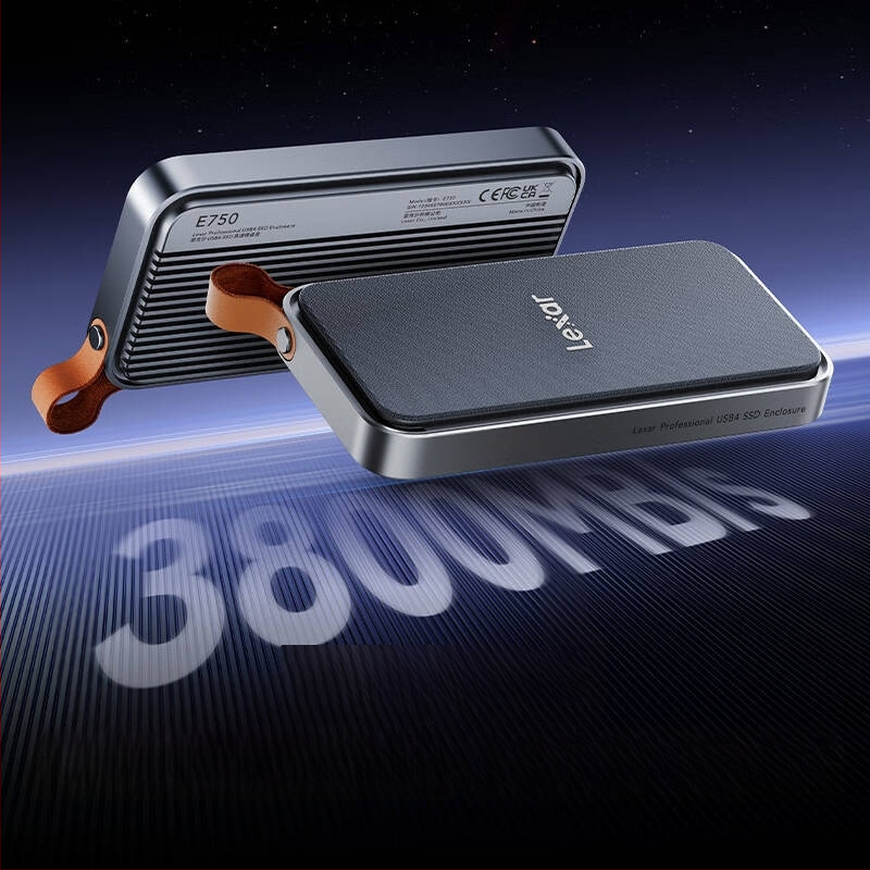 Lexar E750 USB4 NVMe M.2 externá SSD skrinka s Thunderbolt 4, podpora až 8 TB