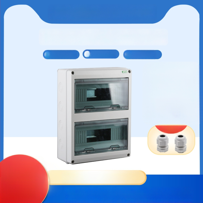 HT24 rozvádzač osvetlenia, plastový, povrchovo montovaný, IP65, 2 rady, 10–16 A