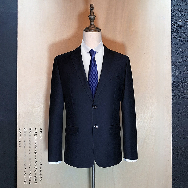 Vyrų kasdieninis kostiumas, visoms sezonoms, laisvas kirpimas, apykaklė su reversu, sintetinių pluoštų mišinys su medvilnine pagrindine medžiaga