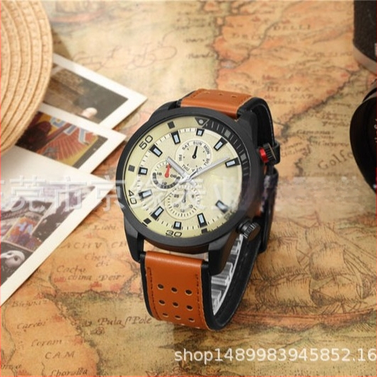 Pánske kvarcové hodinky v štýle Dietrich, pohon MIYOTA, 30m vodotesnosť, puzdro z nerezovej ocele, kožený remienok, 24-hodinová indikácia