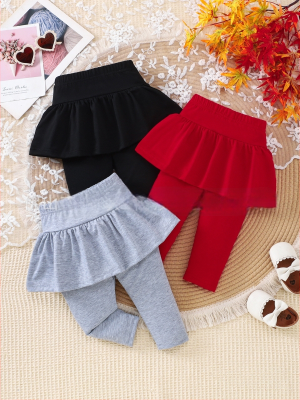 Dievčatá: dvojdielny set suknia-nohavice, bavlno-polyesterová zmes, skrátené nohavice s elastickým pásom, pre vek 1–3 rokov