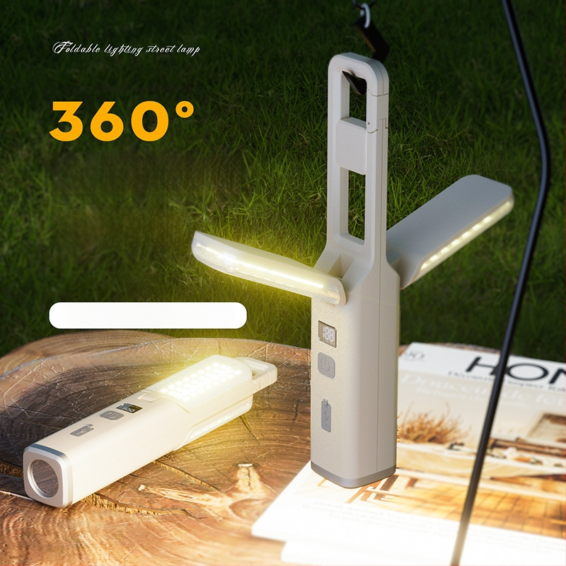 LED kempingová lampa, skladacia a prenosná, nabíjateľná, 3,7V 10W, vhodná pre stany a internáty, zavesiteľný dizajn