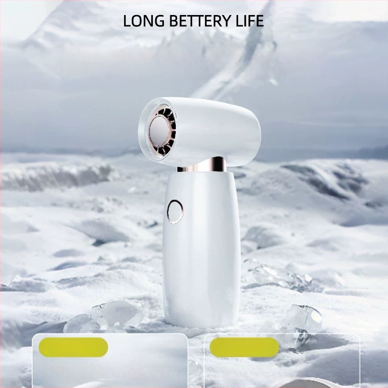 Prenosný turbo ventilátor s Li-ion batériou, 5V, 4W, hluk < 36 dB, 4 rýchlosti